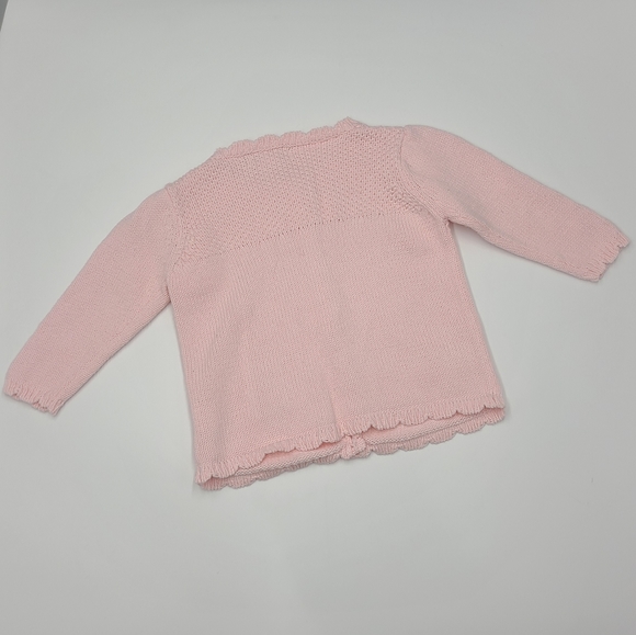 Hartstrings baby girl pink lamb cardigan sweater size 6-9 months - Picture 5 of 5
